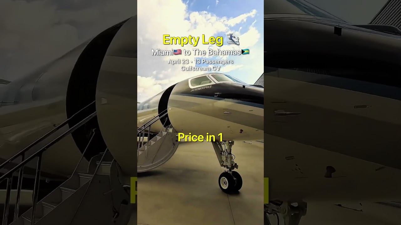 Empty leg to Bahamas - private jet 