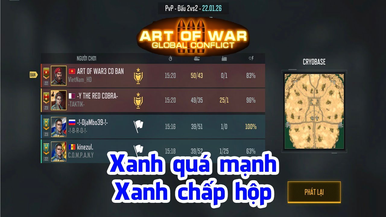 2vs2 AOW3|| Co ban&Cobra VS Djam&kinezul