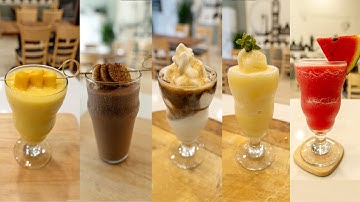 HỌC PHA CHẾ | 5 Món Sinh Tố Đơn Giản Dễ Làm | 5 Simple Smoothie Recipes