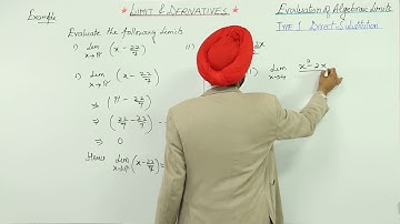 CBSE CLASS 11 MATH - LIMITS - Direct Substitution Method  Evaluation of Algebraic Limits