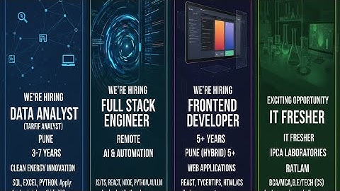  🚀4 HOT JOB OPENINGS! Data Analyst, Full Stack Engineer,Frontend Dev, & IT Fresher Roles | Apply Now