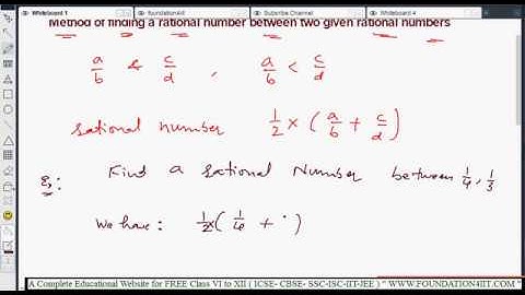 Method of finding  a rational number between two given rational numbers || Class 8 Maths ICSE ||