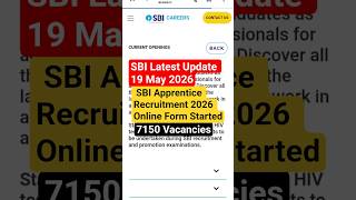 🔥 SBI Apprentice Recruitment 2026 Online Form Started | 7150 Vacancies Apply Now 🔥💯 #sbiapprentice