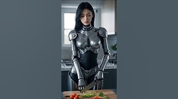 Future Robot Beauty Chef – The Smart Cooking Revolution! 🍽️🤖#robots #robot