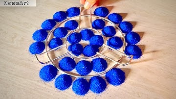 Super Easy Rangoli Design for Beginners | Beautiful & Quick Rangoli Tutorial ✨Ranu Art