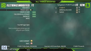 MW3 MODDED LOBBY STREAM! SUB FOR UNLOCKALL AND MENU ! GT : YT ATM YT #modding #mw3 #moddedlobbys