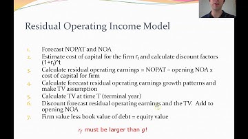 Lecture 9C - Residual Operating Income Model