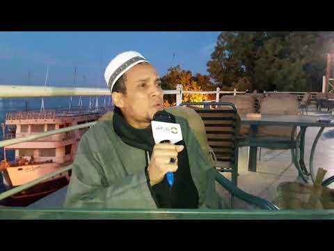 الشيخ جابر الذهبى أثناء التسجيل فى قناة ولاد البلد 2017 