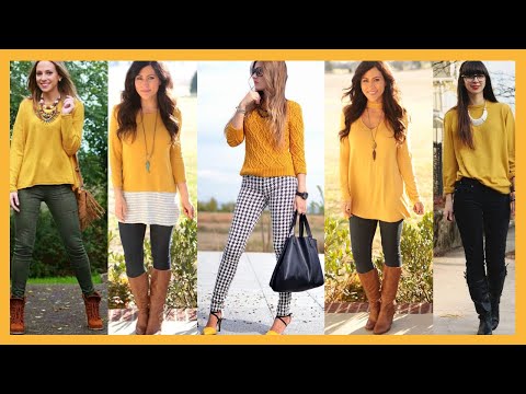 OUTFITS CON BLUSAS COLOR MOSTAZA| #LOOKSCASUALES #IDEASDEOUTFITS - YouTube
