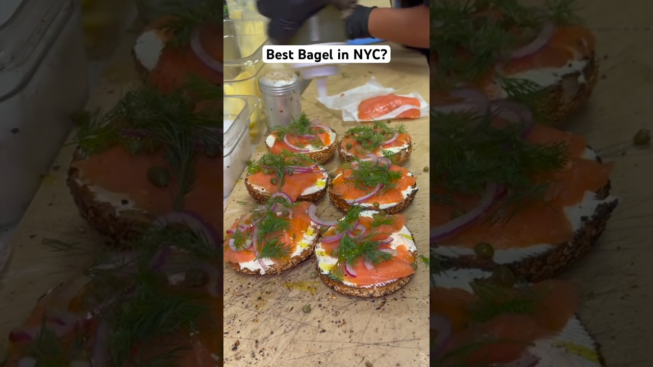 Trying the new most hyped up bagel in NYC PT.1 #foodie #bagel #nycbagel #breakfast📍Apollo Bagels