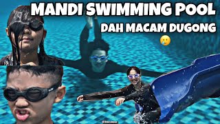 NOURLOG✌🏻 | MANDI SWIMMING POOL SAMPAI KECUT🥲 | SEMUA MACAM DUGONG🥲