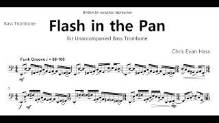 Flash In The Pan For Bass Trombone Perusal Score - Vicente Hernandez