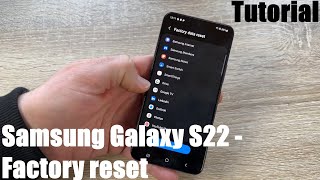 What to do before you sell or trade in your Samsung Galaxy S22 - How to factory reset Android 13 DIY screenshot 2