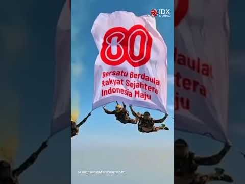 Detik-Detik Aksi 'Victory Jump' Penerjun TNI Kibarkan Bendera '80' di HUT Ke-80 RI #shorts