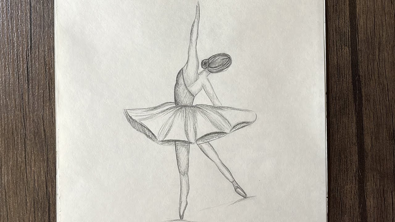 how to draw a beautiful ballet girl step by step | easy ballet dancing girl | easy pencil sketch