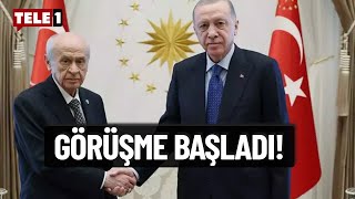 #SONDAKİKA  ErdoğanBahçeli görüşmesi başladı!