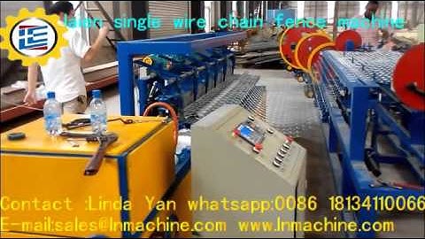 Automatic single wire feeding chain link fence machine