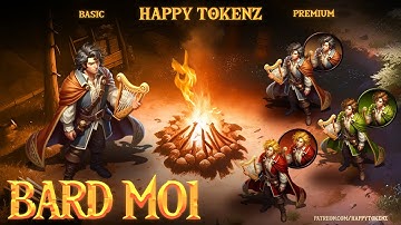 Bard M01 - Animated Token for Foundry VTT, Roll20, Fantasy Grounds, D&D, Pathfinder RPG