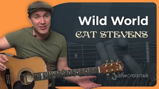 Wild World by Cat Stevens (Guitar Lesson BS-994) How to play(Guitar Lesson Tutorial: Wild World-Cat Stevens More Info: http://www.justinguitar.com/en/BS-994-WildWorld-CatStevens.php In this guitar lesson video I'll show ..., 2012-02-01T09:18:39.000Z)