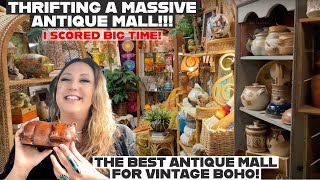 FINDING AMAZING DEALS AT A MASSIVE ANTIQUE MALL | Thrift a with Me | Thrift For Resale | Thrift Haul