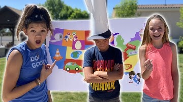 THROWING a DART at a MAP & doing WHATEVER it LANDS on! 6 ft apart CHALLENGE!