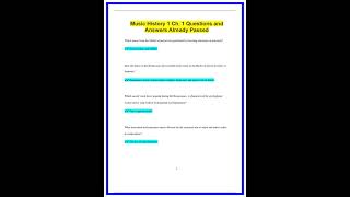 Music History 1 Ch 1 Questions and Answers Already Passed2019 636x882