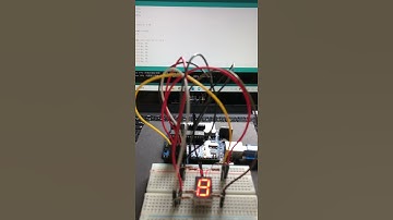 Arduino板接收電腦訊息控制七段顯示器顯示的數字