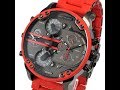 DIESEL DZ7370 MENS WATCH MR.DADDY CHRONO RED GRAY SILICONE REVIEW ディーゼル レッド  レビュー メンズ