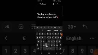 Custom Number Format - Phone Number | Excel Mobile Use #shorts