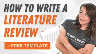 How To Write A Literature Review In 2024 (Including AI Tools)  FREE TEMPLATE + Examples)