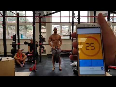 NEW WORLD RECORD one minute + 45KG / 100lbs 20x PULL UPS