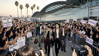 Taekook’s Arrival in California Turned the Airport Into Total Chaos — Even The Media Went Crazy 😱✈️
