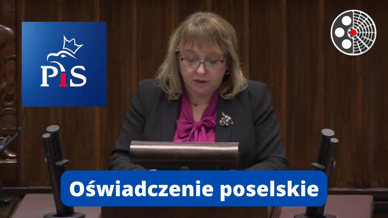 Beata Strzałka - oświadczenie poselskie - YouTube