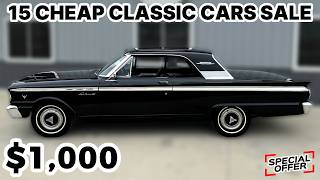 OMG! 15 Classic Cars for Sale CHEAP You WON'T Believe!!