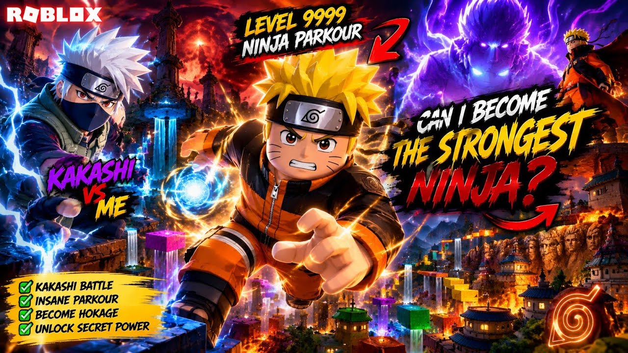 くろんぼノビの冒険 🔥 I Became NARUTO in Roblox Can I Complete the HARDEST Parkour