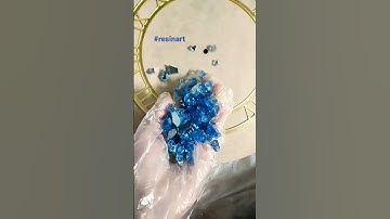 making wall clock 💙 with Cristal stone ✨ #clock #resin #art #shorts
