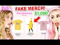 REACTING To MY FAKE MERCH With Leah Ashe! (Roblox)