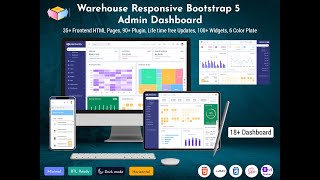 Responsive Bootstrap Admin Dashboard & WebApp Template – Warehouse RTL Dark