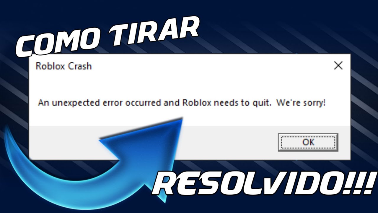 Erro no Roblox: Ocorreu um erro desconhecido. Tente novamente! Roblox  Rackeado? 