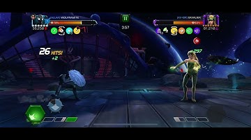 MCoC Stealthy vs Enchantress on node 14 (ebb flow knockdown, heavy hitter)
