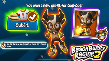 Use Tiki Curse On Opp Aften Giving Tunnel Vision 👁️| Unlocked Oog Oog Outfit | Beach Buggy Racing 2
