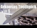 Forging Arkansas Toothpick With Damascus Power Core: Double Edge Dagger Blade Smithing, Knife Making