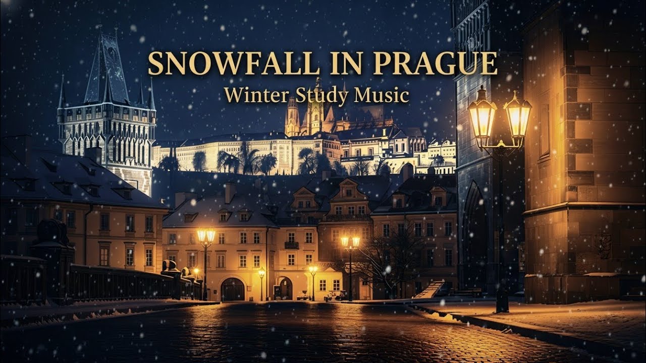 Snowfall in Prague 🕯 Cozy Instrumental Music for Winter Nights