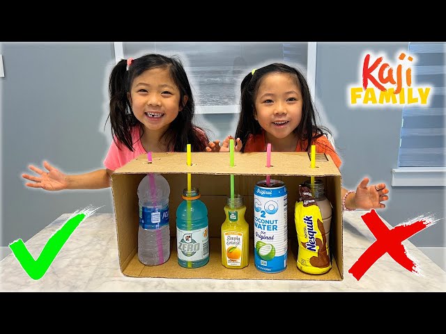 Emma and Kate Guess The Drink Challenge!! class=