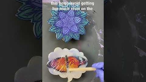 Resin Top Coat- Doming Hack | process tutorial #shorts #resinart