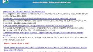 International Journal Of Artificial Intelligence & Applicationsijaia - Most Cited Article