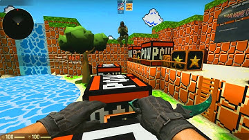 1v1 Challenge With Sidearms in Mario World!?!? (CS:GO 1v1 Custom Mario Map)