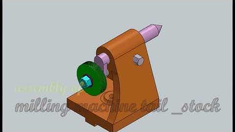 Assembly of milling machine tailstock