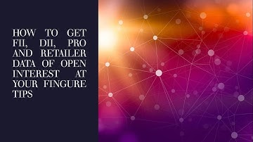 FII DII PRO DATA AT YOUR FINGER TIPS