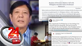 Pinuno ng iba't ibang bansa, nag-abot ng pagbati kay presumptive president Bongbong Marcos | 24 Oras